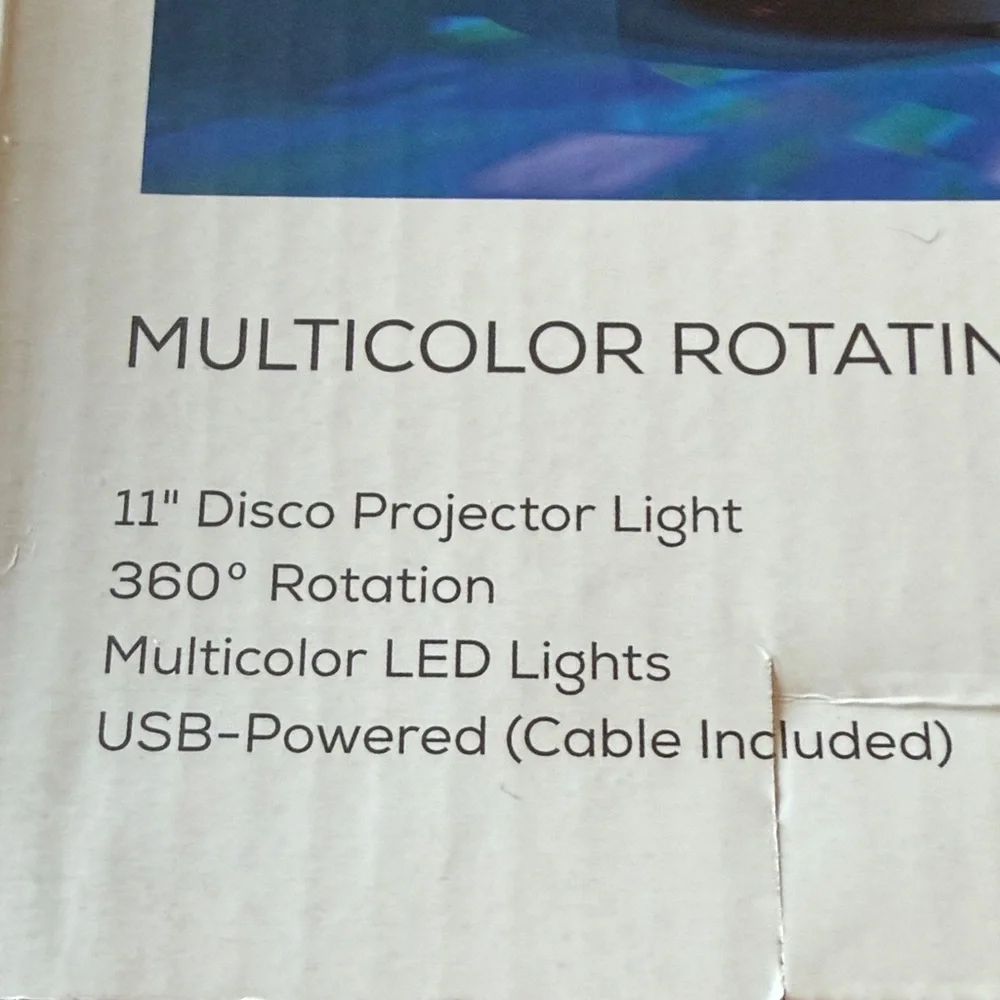 Rotating Disco Light with Multicolor LED - New in Box!!